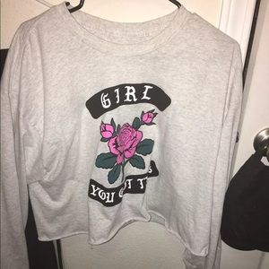Long sleeve crop top